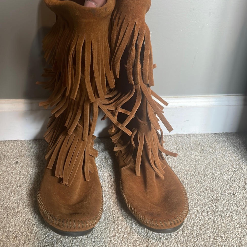 Minnetonka suede boots